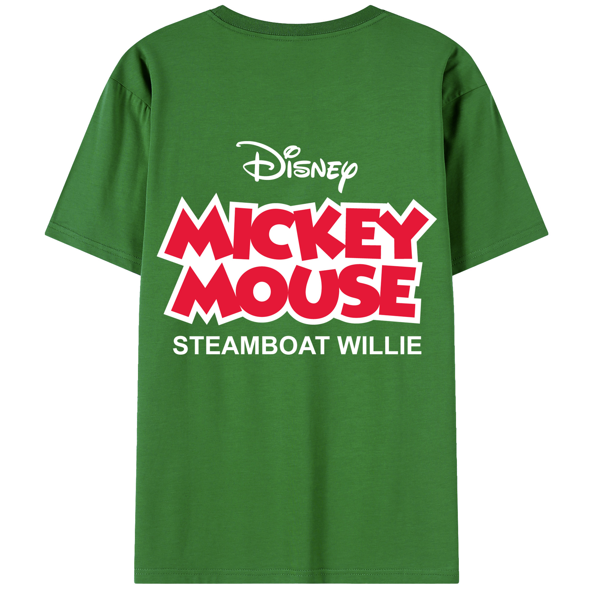 （画像用） ミッキーマウス Mickey Mouse レディース半袖Tシャツ(バックプリント)